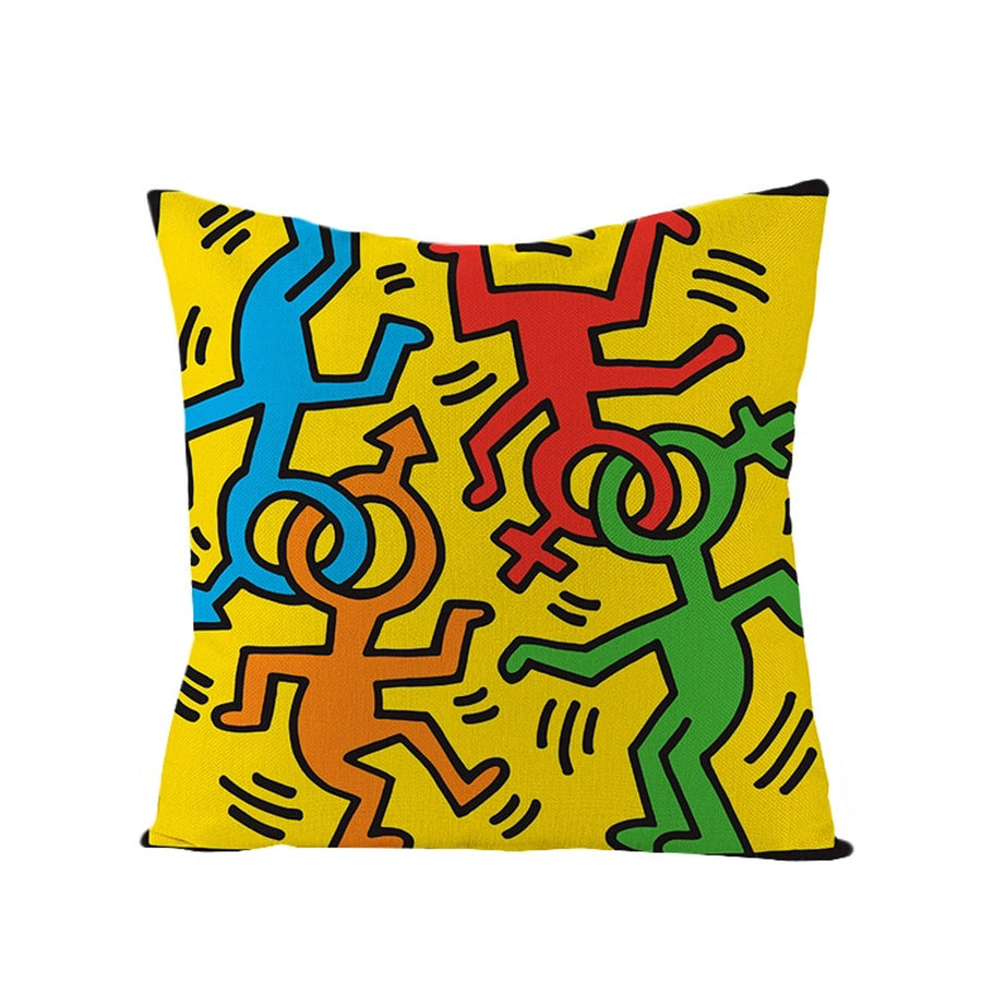 Gender almohada arte Keith Haring