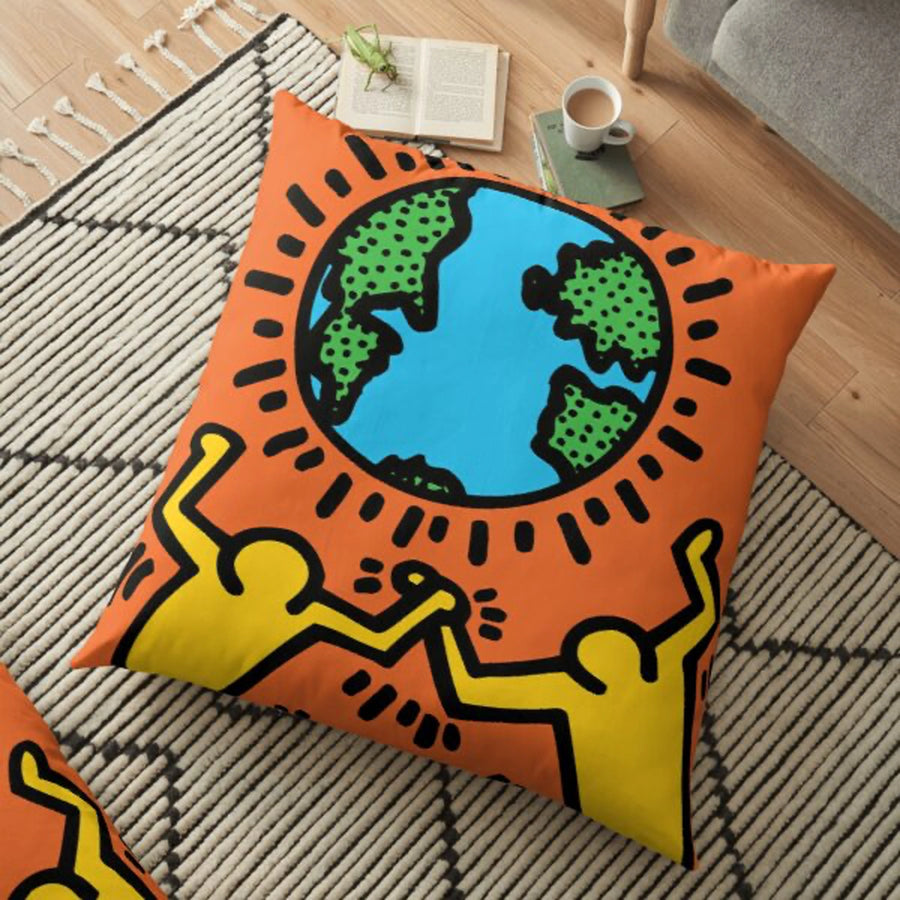 Keith Haring World Diversity Cojin decorativo