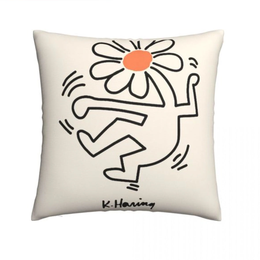 Dancing Flower K. Haring cojín decorativo