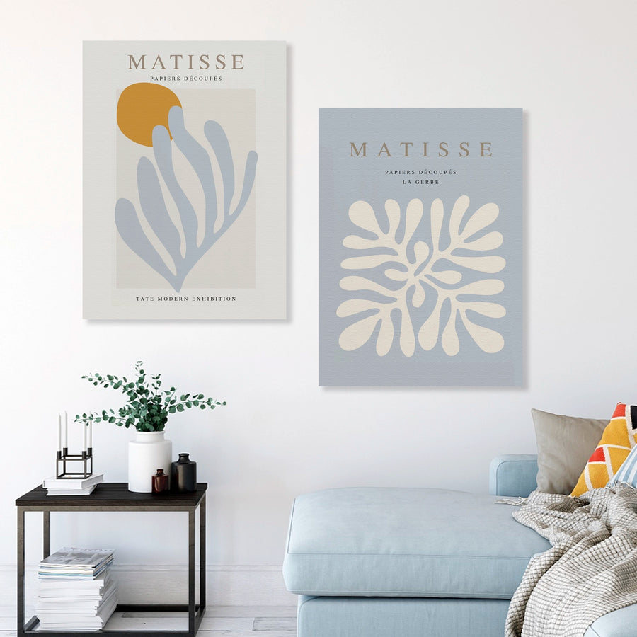 Cuadros minimalistas abstractos Matisse neutral Pastel Cutouts