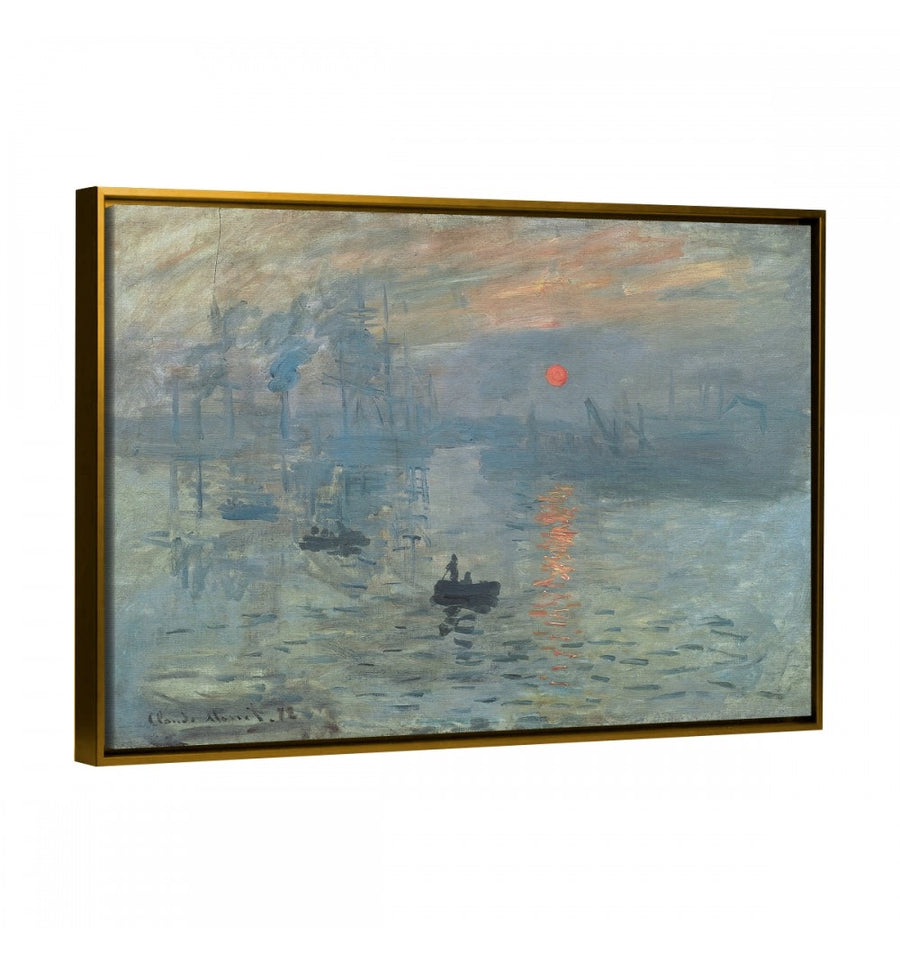 cuadro canvas sol naciente de monet con marco