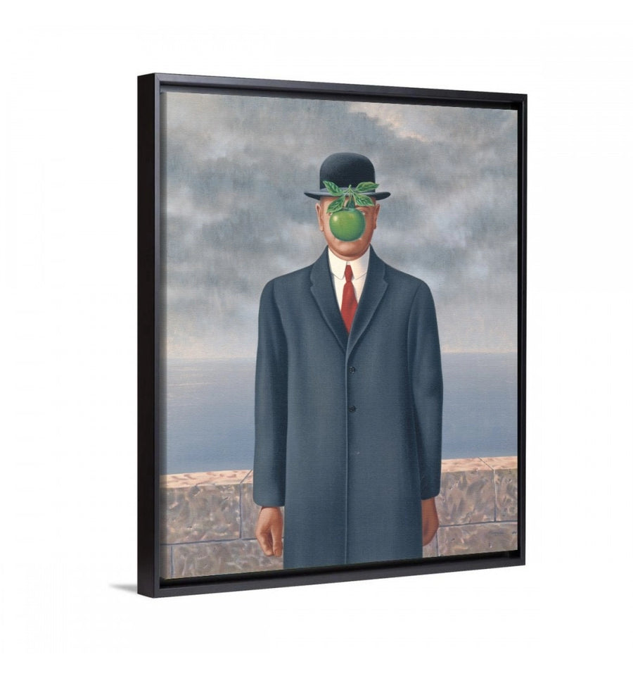 Cuadro con marco negro flotante Son of Man R. Magritte