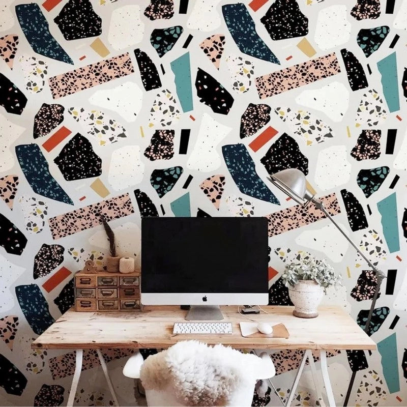 Textura terrazzo wallpaper mural