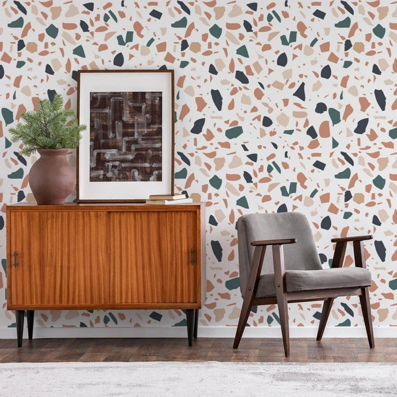 Tapiz vinil de terrazzo moderno