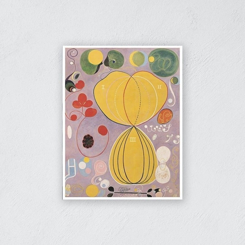 The Ten Largest, No. 7, Adulthood - Hilma af Klint fondo gris