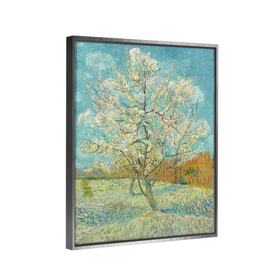 Canvas con marco plata de Van Gogh Durazno en Flor