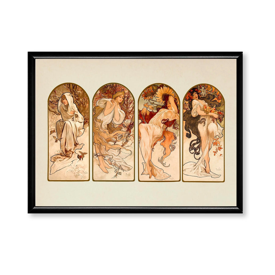 Las 4 Estaciones - Alphonse Mucha