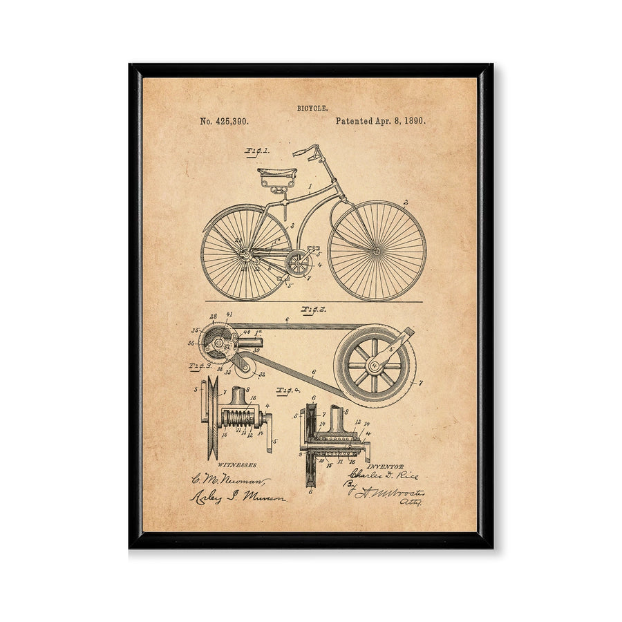 Vintage Bicycle Patent