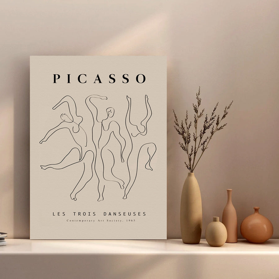 Cuadro arte minimalista moderno Picasso en canvas premium