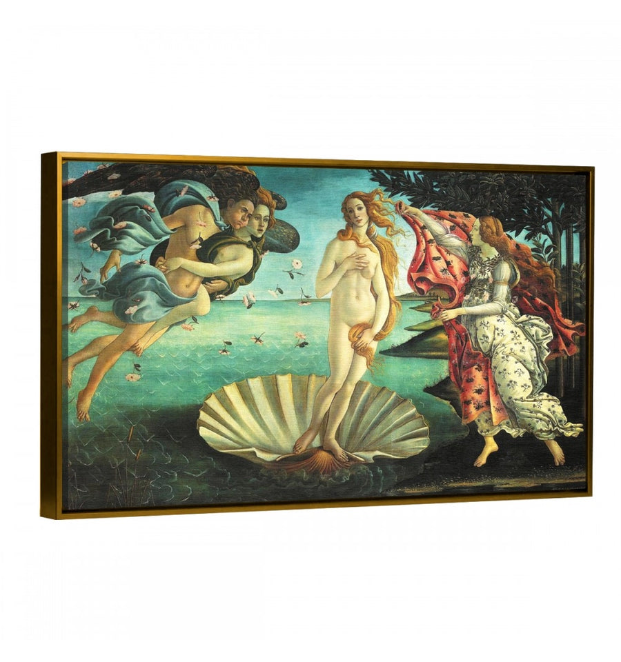 el nacimiento de venus de botticelli enmarcado moderno oro dorado