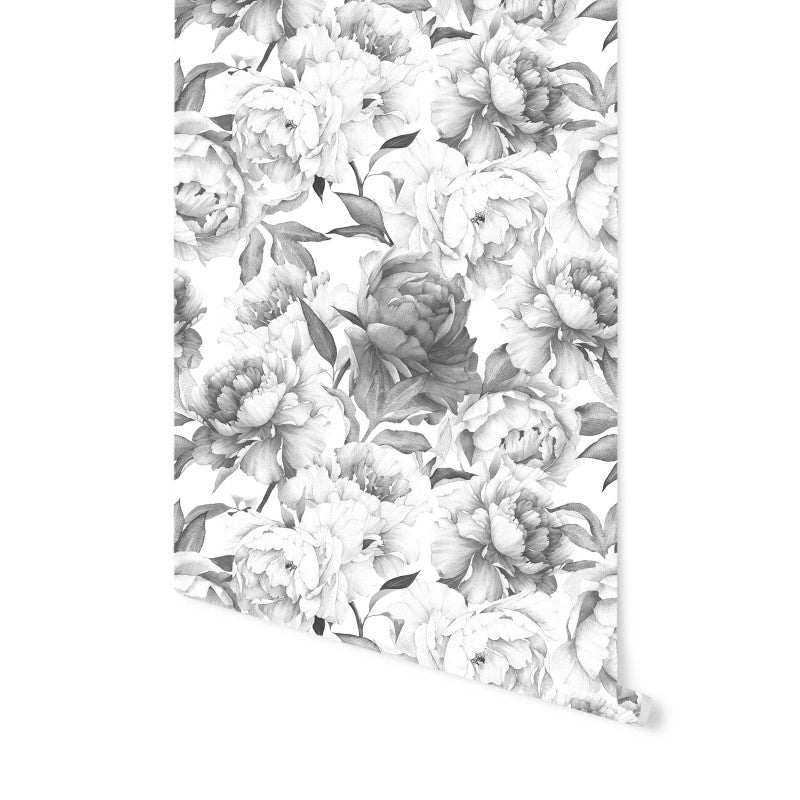 Vintage Flowers Gray