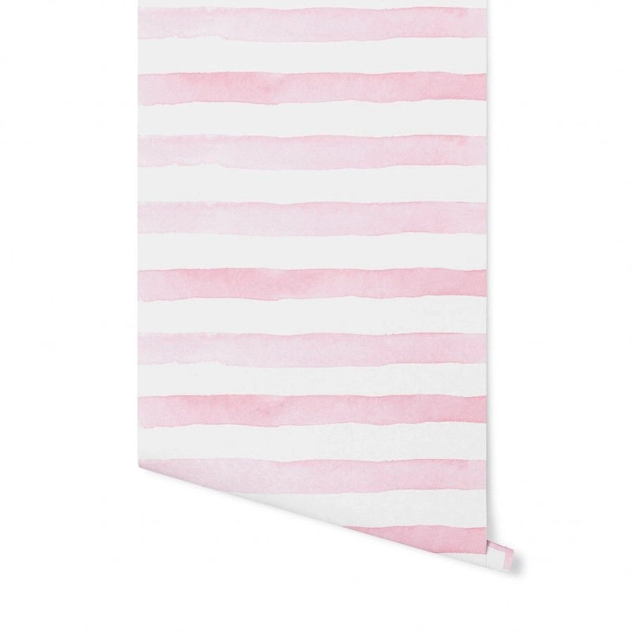 Pink Stripes Watercolor