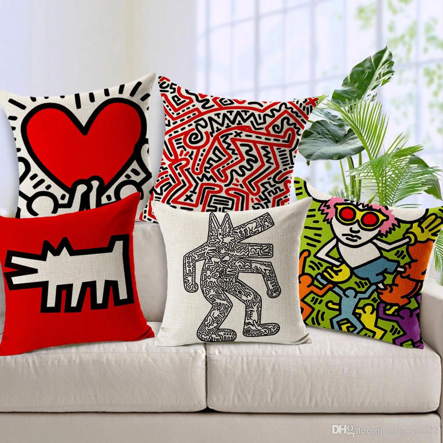 Cojínes decorativos arte de Keith Haring